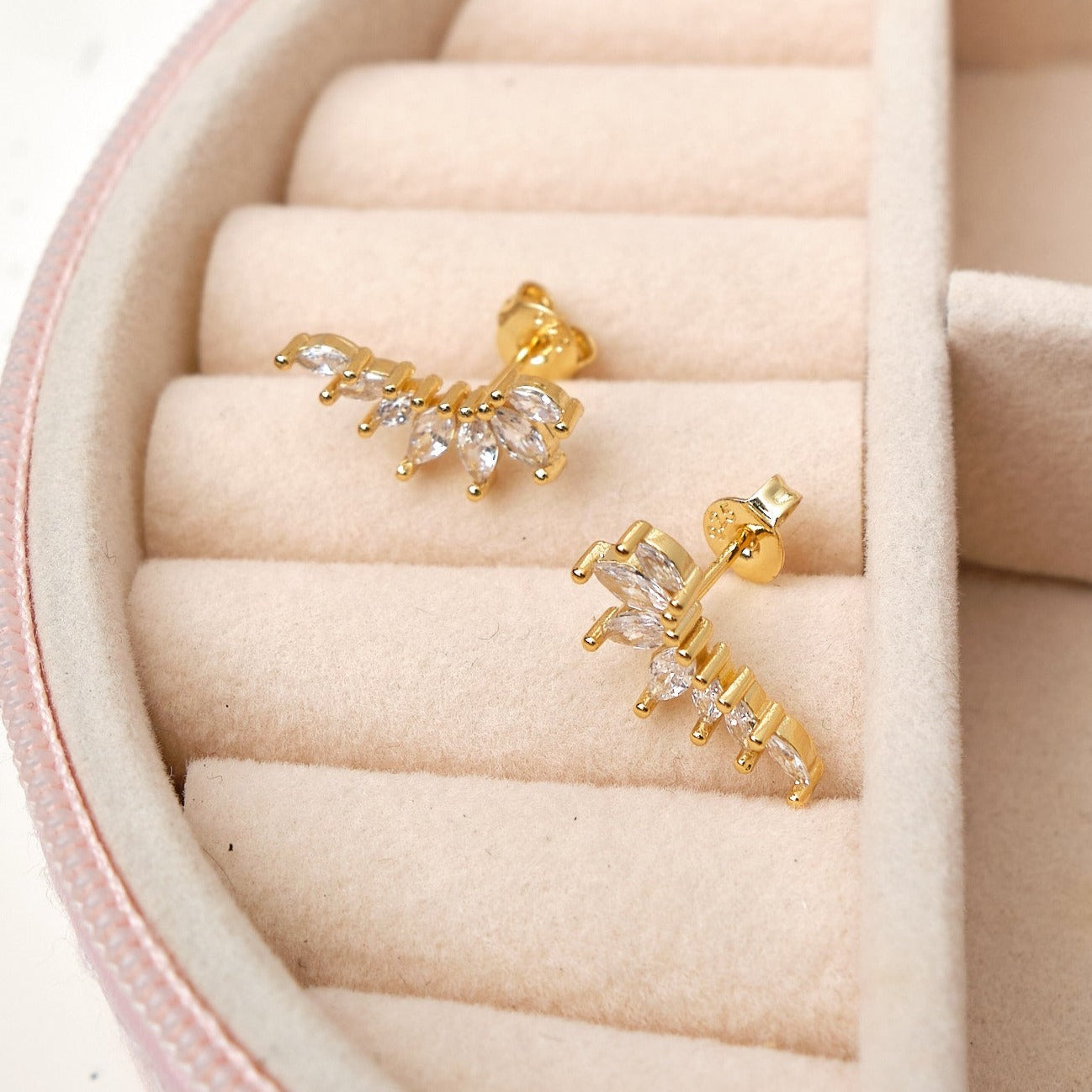 Aretes Helen - Cristal - Gold - 9x5 mm