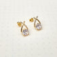 Aretes Ivette - Cristal - Gold - 14x8mm