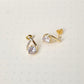Aretes Ivette - Cristal - Gold - 14x8mm