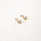 Aretes Butterfly - Cristal - Gold - 7x10mm