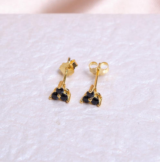 Aretes Casia - Gold - 5mm - Negro