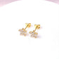 Aretes Alelí -Cristal - Gold - 6mm