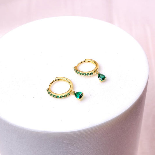 Pendientes Aura - Verde - Gold - 8mm