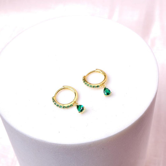 Pendientes Aura - Verde - Gold - 8mm