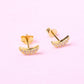 Aretes Kilari - Cristal - Gold - 4x7mm