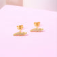 Aretes Rayo - Cristal - Gold - 13x10 mm