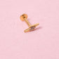 Piercing Mini Rayo - Cristal - Gold - 8x3mm