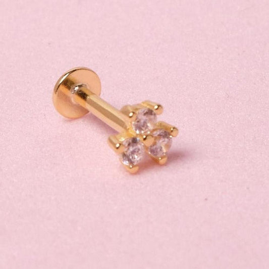 Piercing Tiny - Cristal - Gold - 5mm