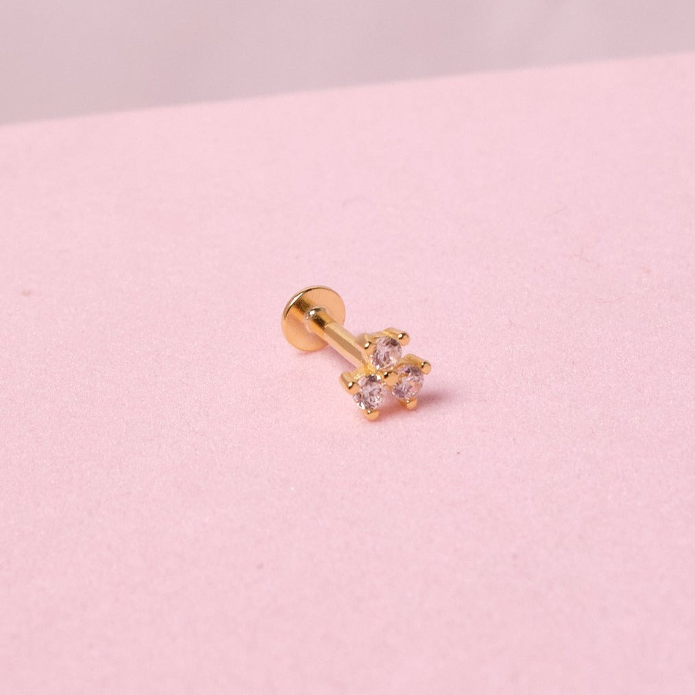 Piercing Tiny - Cristal - Gold - 5mm