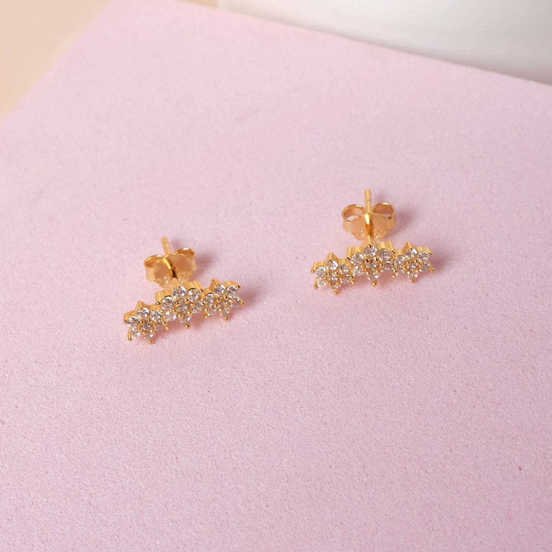 Aretes Floreana - Cristal - Gold - 11x5mm