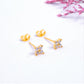 Aretes Iris - Cristal - Gold - 3mm